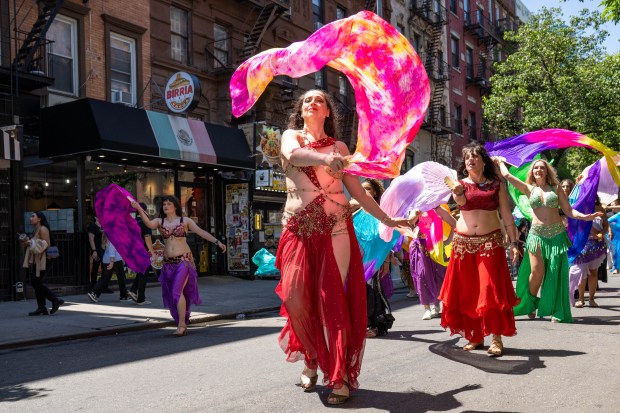 Performers take part in Dance Parade New York on the Lower East Side of Manhattan on Saturday, May 17, 2025. (Theodore Parisienne / New York Daily News)
