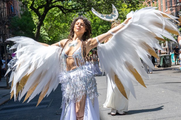Performers take part in Dance Parade New York on the Lower East Side of Manhattan on Saturday, May 17, 2025. (Theodore Parisienne / New York Daily News)