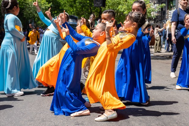 Performers take part in Dance Parade New York on the Lower East Side of Manhattan on Saturday, May 17, 2025. (Theodore Parisienne / New York Daily News)