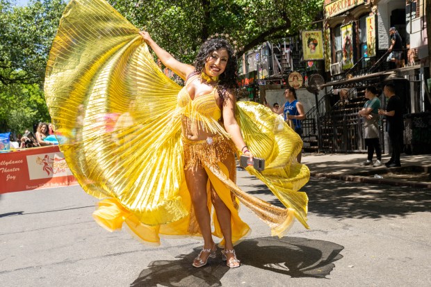 Performers take part in Dance Parade New York on the Lower East Side of Manhattan on Saturday, May 17, 2025. (Theodore Parisienne / New York Daily News)