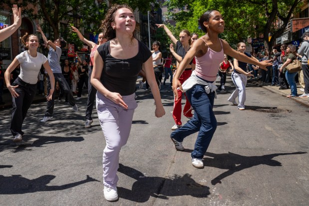 Performers take part in Dance Parade New York on the Lower East Side of Manhattan on Saturday, May 17, 2025. (Theodore Parisienne / New York Daily News)