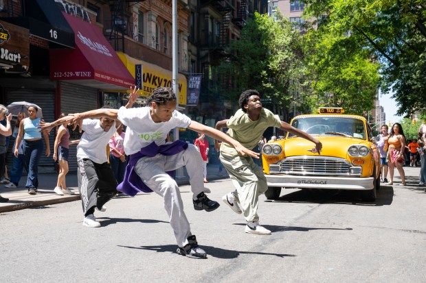 Performers take part in Dance Parade New York on the Lower East Side of Manhattan on Saturday, May 17, 2025. (Theodore Parisienne / New York Daily News)