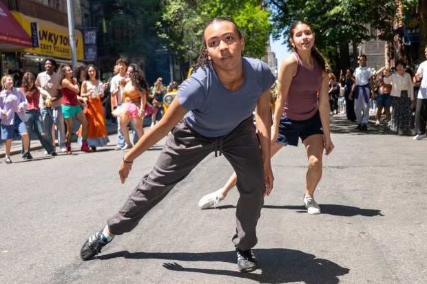 Performers take part in Dance Parade New York on the Lower East Side of Manhattan on Saturday, May 17, 2025. (Theodore Parisienne / New York Daily News)