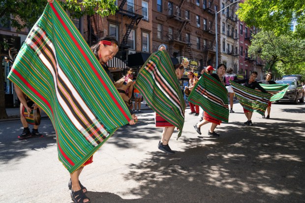 Performers take part in Dance Parade New York on the Lower East Side of Manhattan on Saturday, May 17, 2025. (Theodore Parisienne / New York Daily News)