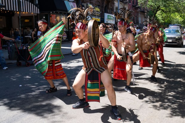 Performers take part in Dance Parade New York on the Lower East Side of Manhattan on Saturday, May 17, 2025. (Theodore Parisienne / New York Daily News)