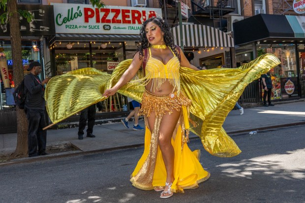 Performers take part in Dance Parade New York on the Lower East Side of Manhattan on Saturday, May 17, 2025. (Theodore Parisienne / New York Daily News)