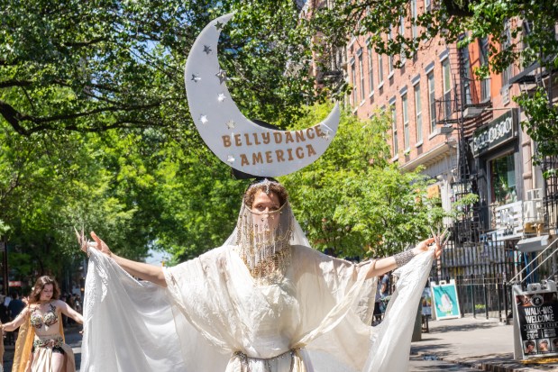 Performers take part in Dance Parade New York on the Lower East Side of Manhattan on Saturday, May 17, 2025. (Theodore Parisienne / New York Daily News)