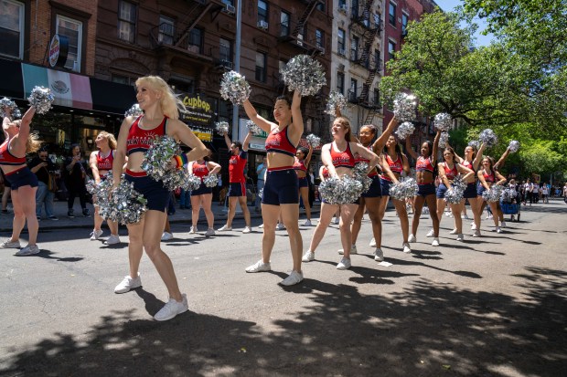 Performers take part in Dance Parade New York on the Lower East Side of Manhattan on Saturday, May 17, 2025. (Theodore Parisienne / New York Daily News)
