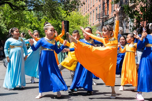 Performers take part in Dance Parade New York on the Lower East Side of Manhattan on Saturday, May 17, 2025. (Theodore Parisienne / New York Daily News)