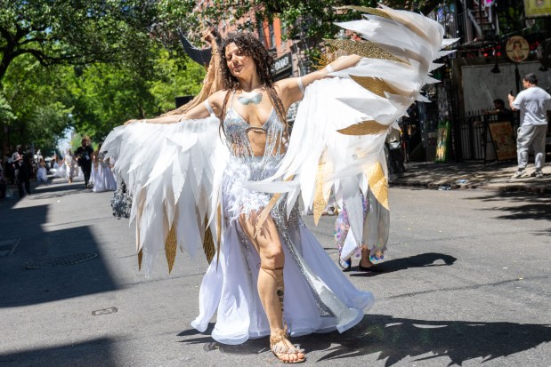 Performers take part in Dance Parade New York on the Lower East Side of Manhattan on Saturday, May 17, 2025. (Theodore Parisienne / New York Daily News)