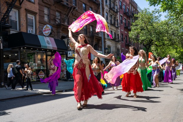 Performers take part in Dance Parade New York on the Lower East Side of Manhattan on Saturday, May 17, 2025. (Theodore Parisienne / New York Daily News)