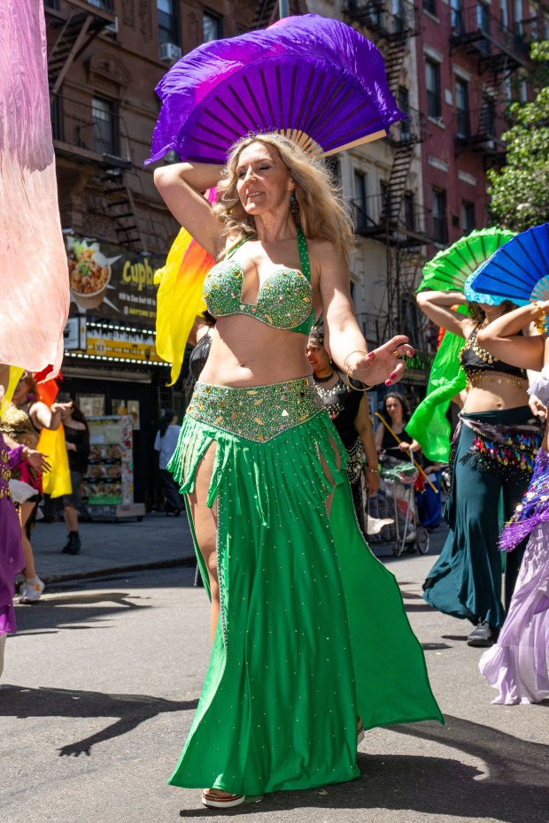 Performers take part in Dance Parade New York on the Lower East Side of Manhattan on Saturday, May 17, 2025. (Theodore Parisienne / New York Daily News)