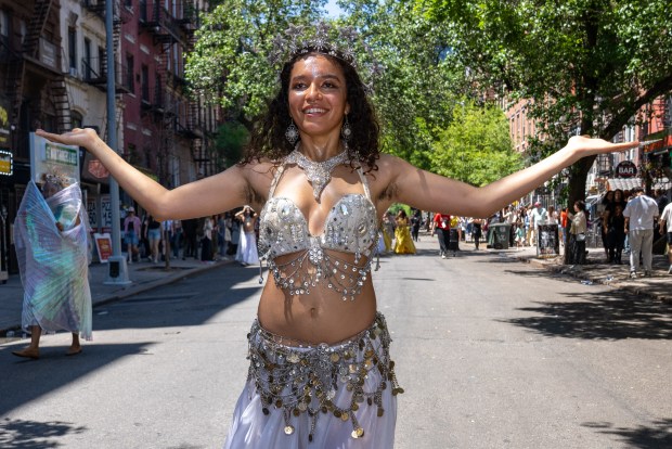 Performers take part in Dance Parade New York on the Lower East Side of Manhattan on Saturday, May 17, 2025. (Theodore Parisienne / New York Daily News)